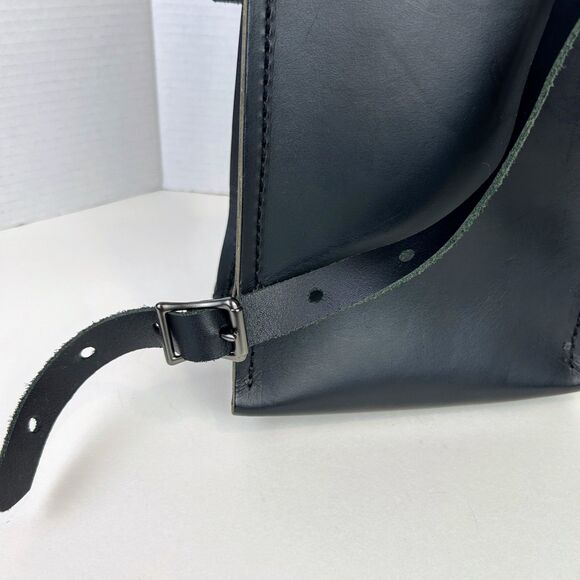 Mifland Bedford Bag USA Made Full Leather Backpack Black Rucksack Adjustable Med main image 6